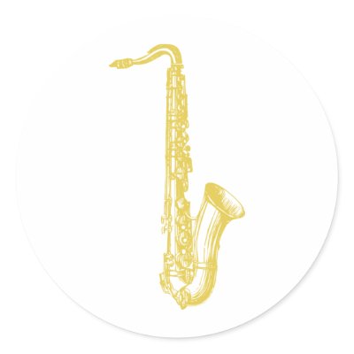 Brass Sax Stickers by chmayer