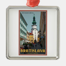 Bratislava - Michael's Tower Christmas Tree Ornaments