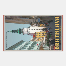 Bratislava - Michael's Tower Rectangular Stickers