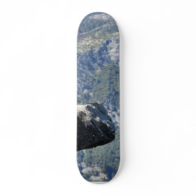 Brave Person Walking Out On The Glacier Point Ledg Custom Skateboard by lifesphere