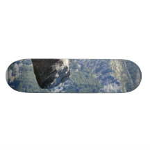 Brave Person Walking Out On The Glacier Point Ledg Custom Skateboard