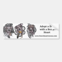 BraveHeart Pit Bull Rescue Bumper Sticker