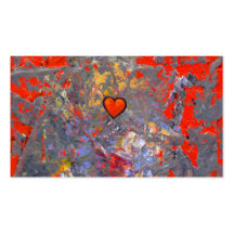 Bravery courage facing fears bold modern heart art business card templates