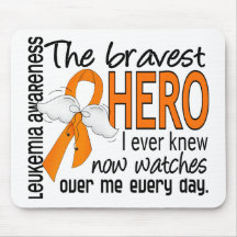Bravest Hero I Ever Knew Leukaemia Mousepads