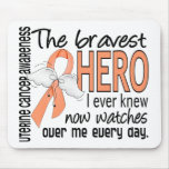 Bravest Hero I Ever Knew Uterine Cancer mousepads