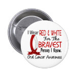 Bravest Person I Know Oral Cancer Button
