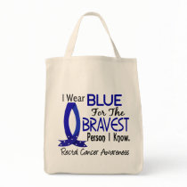 Bravest Person I Know Rectal Cancer Canvas Bag