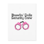 Brawlin Dolls Security Crew Postcard