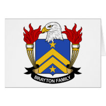 Brayton Family Crest Greeting Card