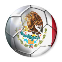 Brazil 2014 Mexico el Tri soccer ball Mexican flag Magnet