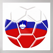 Brazil 2014 World cup Soccer Slovenian flag Slovak Poster
