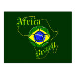 Brazil Africa Map of Africa soccer lovers gifts Postcard