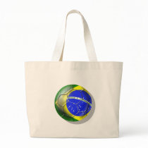 Brazil Brasil Samba football Brazilian flag ball Canvas Bag