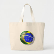 Brazil Brasil Samba football Brazilian flag ball Canvas Bag