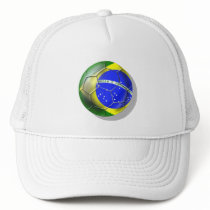 Brazil Brasil Samba football Brazilian flag ball Hat