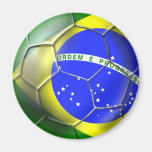 Brazil Brasil Samba football Brazilian flag ball Magnet
