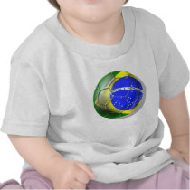 Brazil Brasil Samba football Brazilian flag ball Tshirts