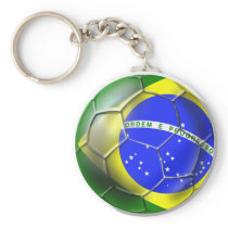Brazil Brasil world football cup Brazilian soccer Keychain