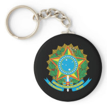 Brazil Coat Of Arms Keychain