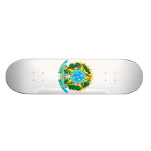 Brazil Coat Of Arms Skate Board Deck
