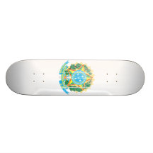 Brazil Coat Of Arms Skate Deck