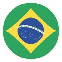Brazil Fisheye Flag Sticker