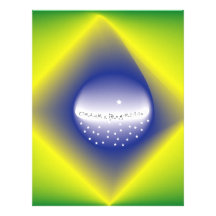 Brazil Flag Bandeira do Brasil Custom Letterhead