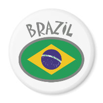 Brazil Flag - Cool Design! Magnet