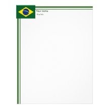 Brazil flag custom letterhead