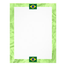 Brazil flag customized letterhead