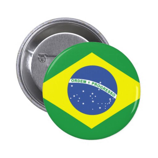 Brazil Flag Design Pin
