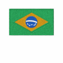 Brazil flag embroidered men's t-shirt