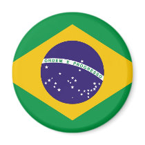 Brazil flag for Brazillian fashion Magnets