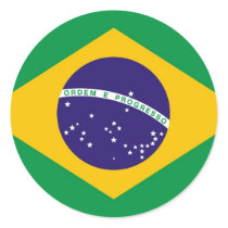 Brazil flag for Brazillian fashion Sticker