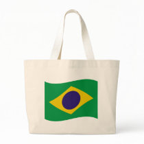 brazil flag icon canvas bag
