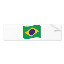 brazil flag icon bumper sticker