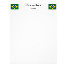 Brazil flag letterhead template
