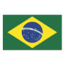 Brazil flag rectangle stickers