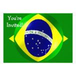 Brazil Flag With Bubble Invitation