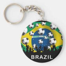 Brazil Football Key Chain