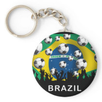 Brazil Football Key Chain