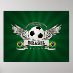 Brazil Football National Team Supporter poster