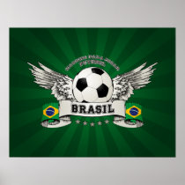 Brazil Football National Team Supporter poster