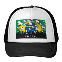 Brazil Football Trucker Hats