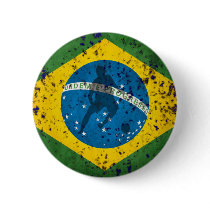 Brazil Grunge flag for Brazilians worldwide Pin