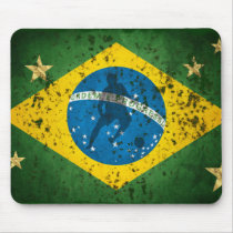 Brazil Grunge flag for Brazilians worldwide Mousepad