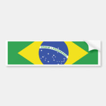 Brazil High quality Flag Bumper Sticker