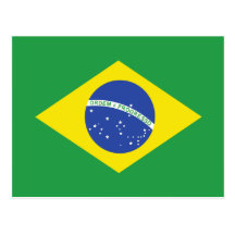 Brazil High quality Flag Post Cards
