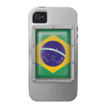 Brazil in Stainless Steel iPhone 4 Case