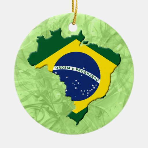 Brazil map christmas tree ornaments